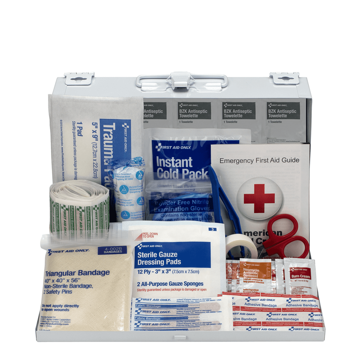 Acme United 25 Person Contractor First Aid Kit, Metal Case