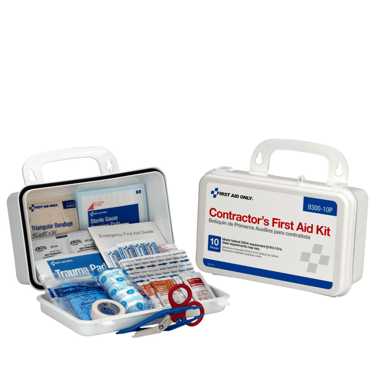 Acme United 10 Person Contractor First Aid Kit, Plastic Case