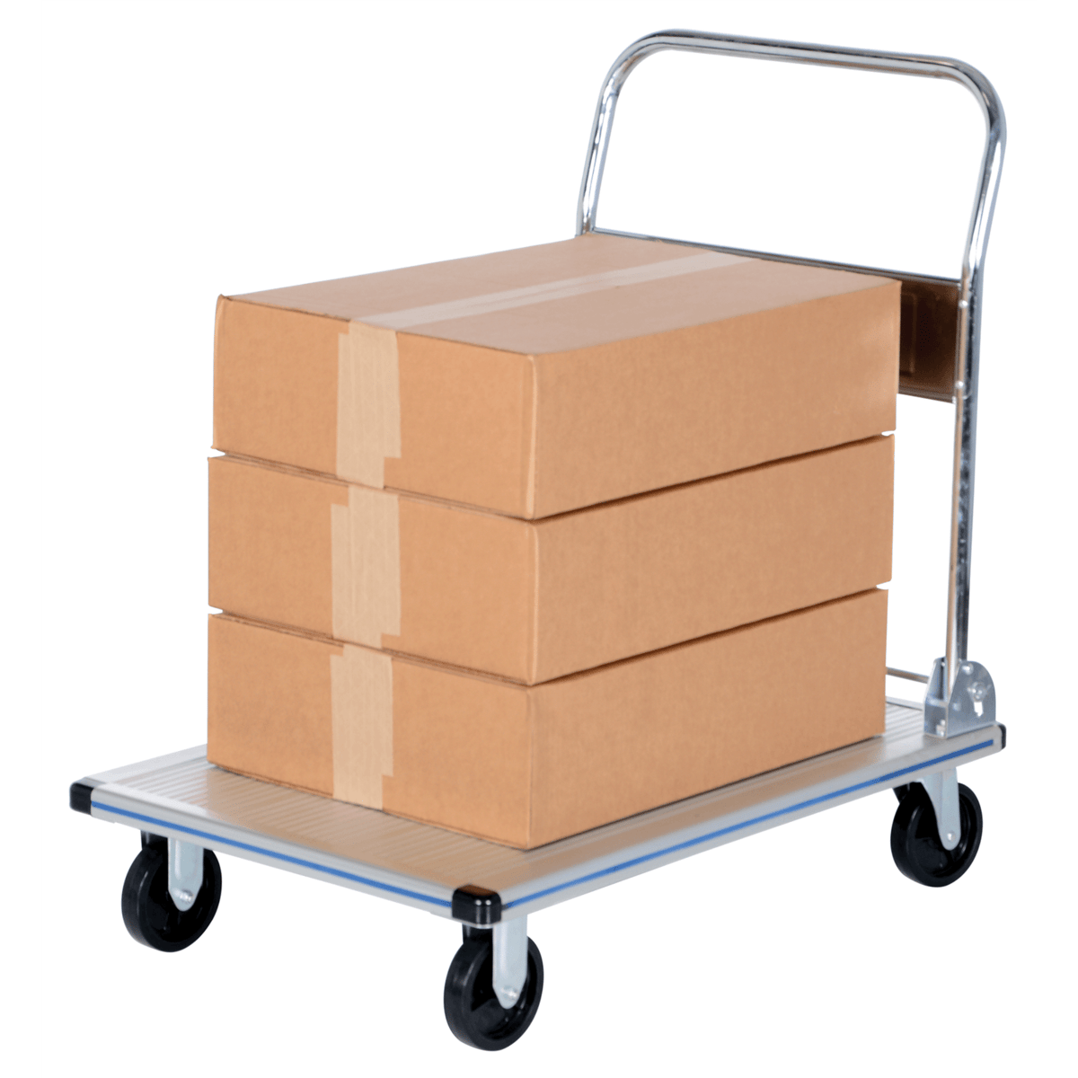 Vestil Aluminum Platform Truck 24 In. x 36 In. 600 Lb. Capacity Silver AFT-36-NM