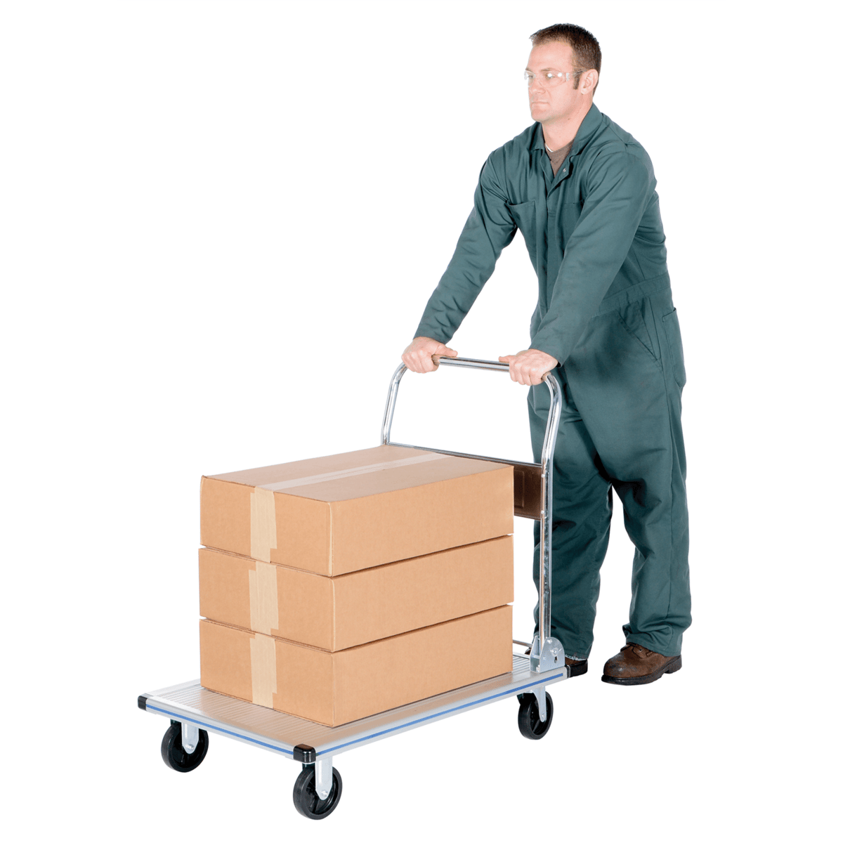 Vestil Aluminum Platform Truck 24 In. x 36 In. 600 Lb. Capacity Silver AFT-36-NM