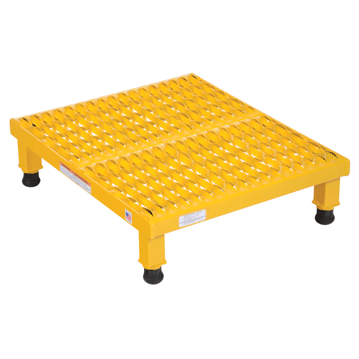 Vestil Steel Adj Work-Mate Stands 23-1/2 In.x19-9/16In.x6-3/4 In. 500 Lb. Capacity Yellow AHW-L-1924