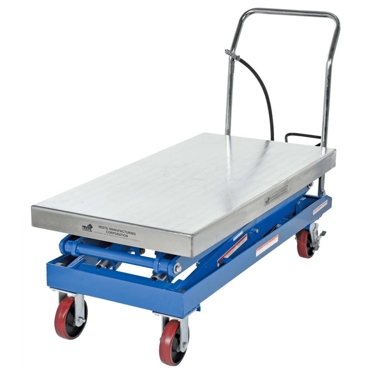 Vestil Carbon Steel Air Steel Cart 1500 Lb. Capacity Silver AIR-1500-D