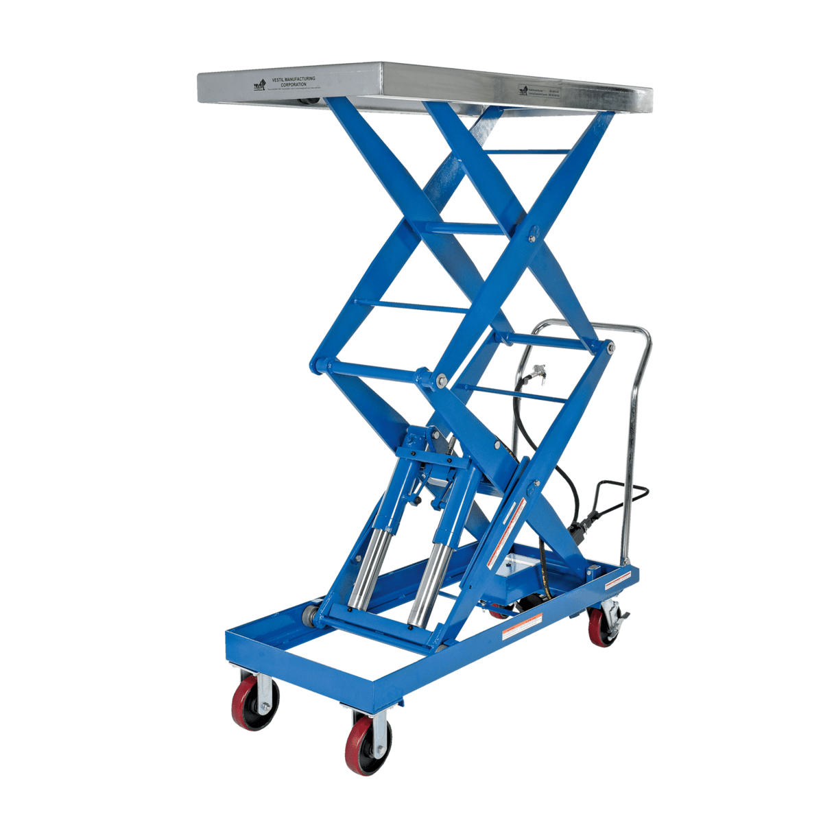 Vestil Carbon Steel Air Steel Cart 1500 Lb. Capacity Silver AIR-1500-D