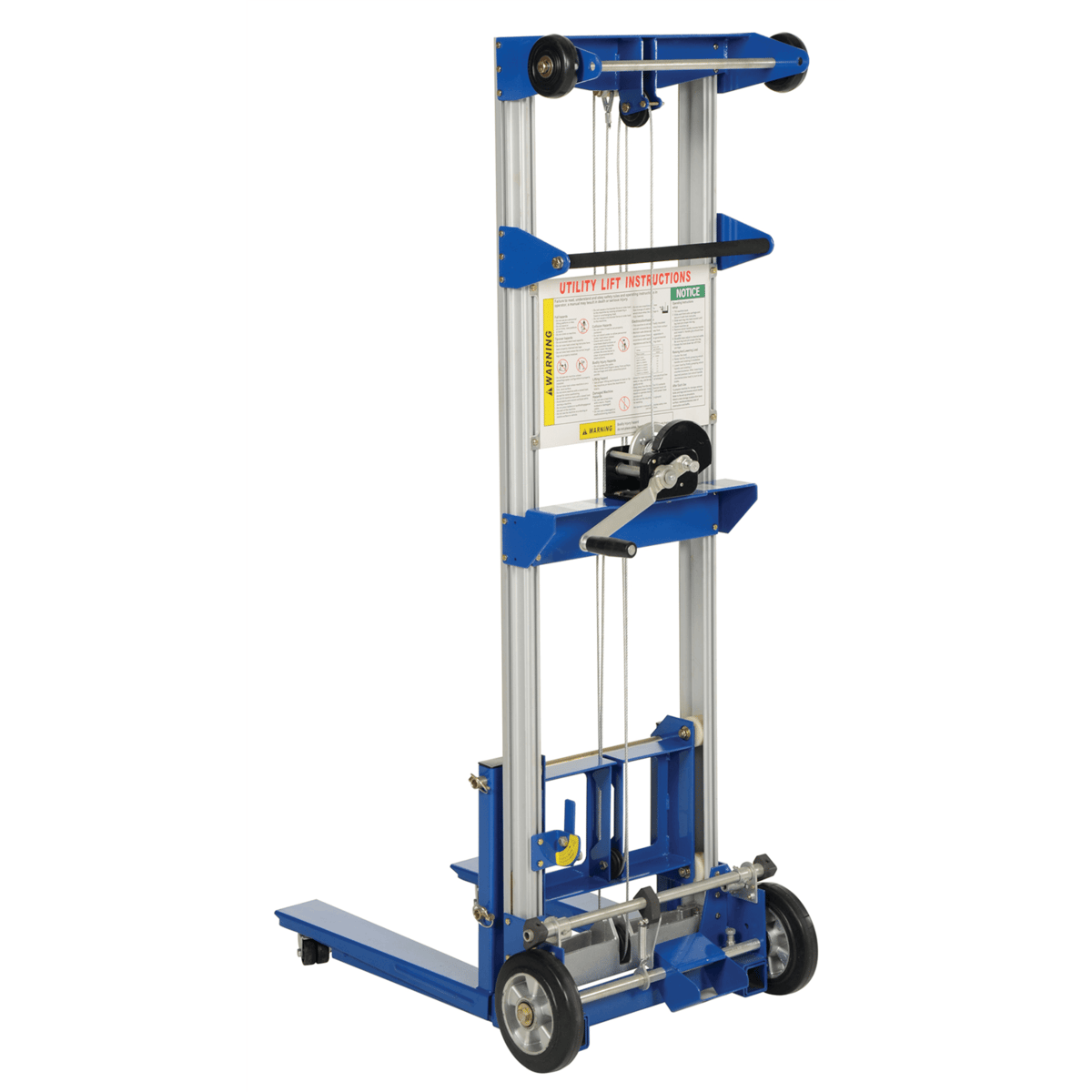 Vestil Aluminum/Steel Fixed Straddle Hand Winch Lift Trucks 500Lb. Capacity Silver A-LIFT-R