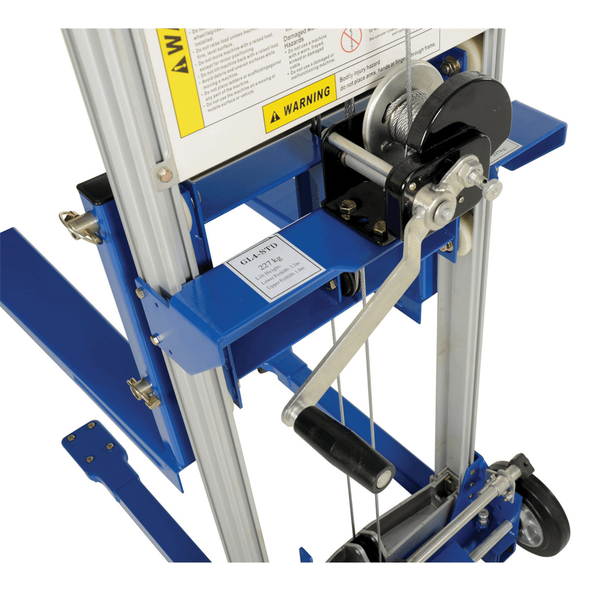 Vestil Aluminum/Steel Fixed Straddle Hand Winch Lift Trucks 500Lb. Capacity Silver A-LIFT-R