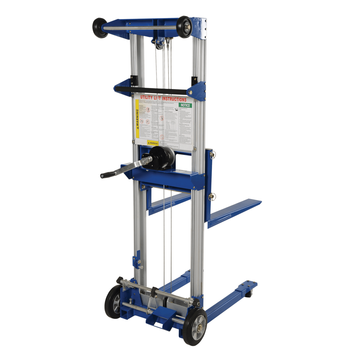 Vestil Aluminum/Steel Fixed Straddle Hand Winch Lift Trucks 400Lb. Capacity Silver A-LIFT-R-HP