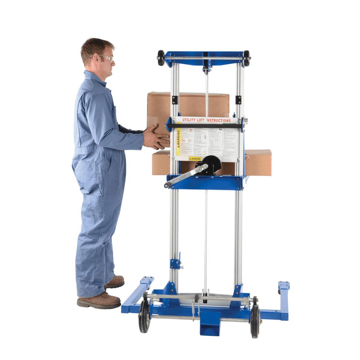 Vestil Aluminum/Steel Adjustable Straddle Hand Winch Lift Trucks 400Lb. Capacity Silver A-LIFT-S-HP