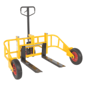 Vestil Steel All-Terrain Pallet Truck 32 In. Fork Length 2000 Lb. Capacity Yellow ALL-T-2