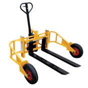 Vestil Steel All-Terrain Pallet Truck 48 In. Fork Length 2000 Lb. Capacity Yellow ALL-T-2-48