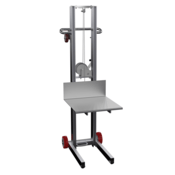 Vestil Alum Lite Load Lift w/Winch and Fixed Wheels 20 In.x20 In 400 Lb Capacity Silver ALLW-2020-FW