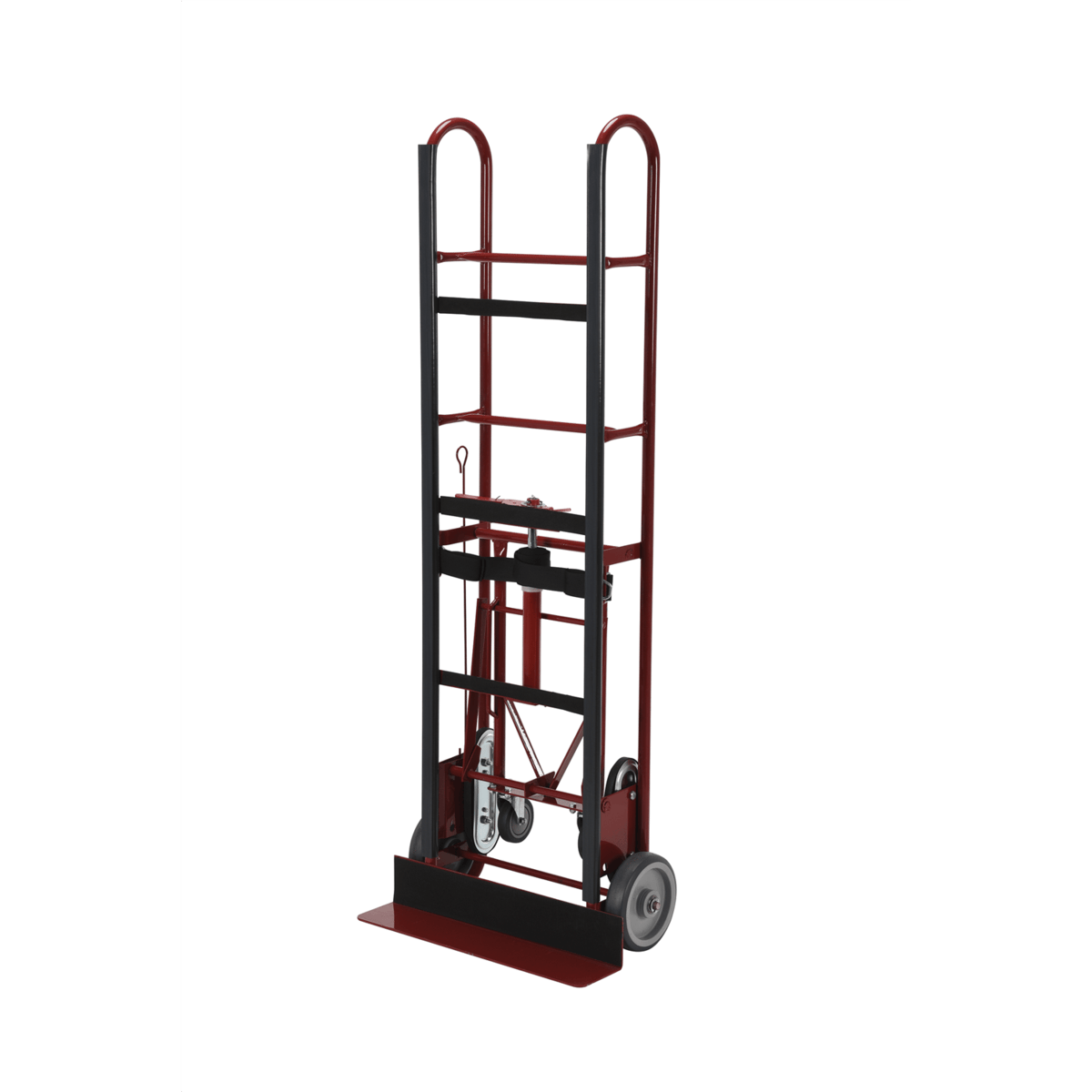 Vestil Steel Ratchet Appliance Cart 17 In. x 24 In. x 66 In. 1200 Lb. Capacity Red APPL-1200-66