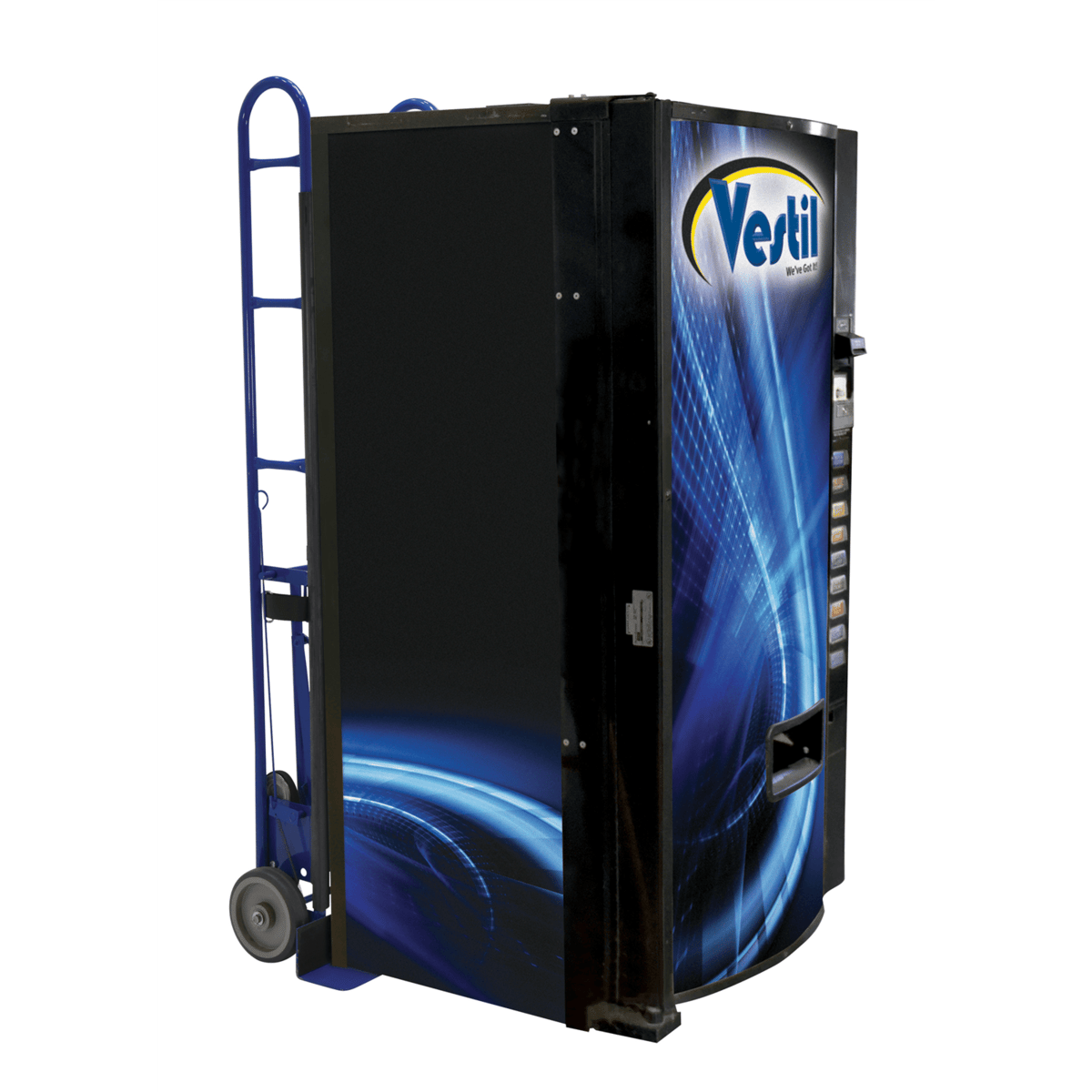 Vestil Steel Ratchet Appliance Cart 17 In. x 24 In. x 72 In. 1200 Lb. Capacity Blue APPL-1200-72