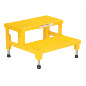 Vestil Steel Adj Step Mate Stand 2 Step 22-7/8 Inx23-13/16Inx15-1/4 In 500 Lb Capacity Yellow ASP-24