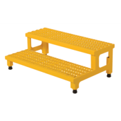 Vestil Steel Adj Step Mate Stand 2 Step 22-7/8 Inx36-3/16 Inx15-1/4 In 500 Lb Capacity Yellow ASP-36