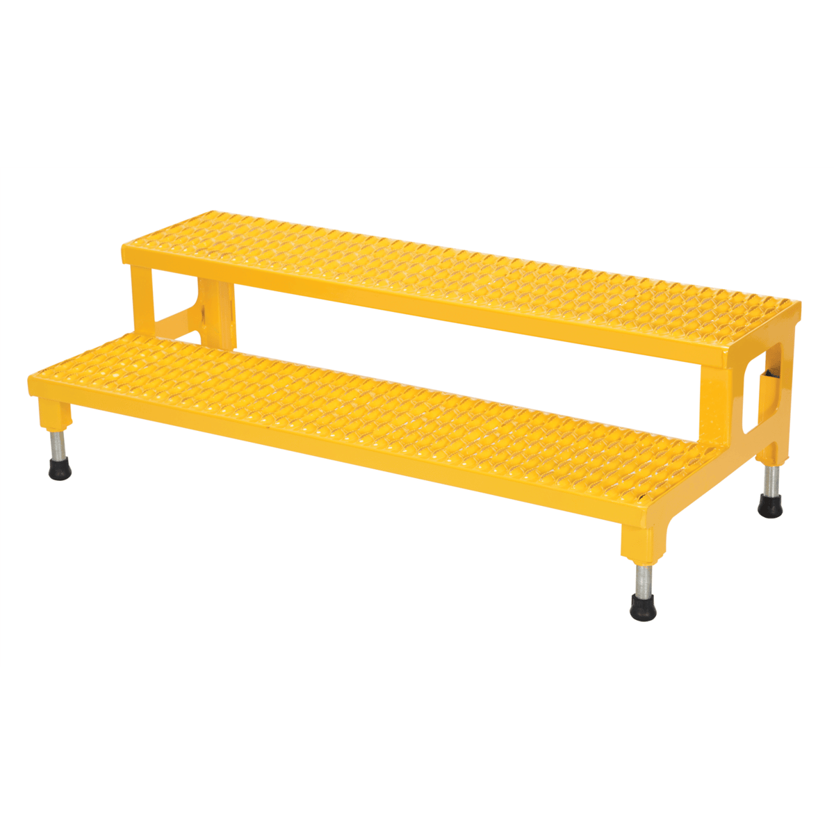 Vestil Steel Adj Step Mate Stand 2 Step 22-7/8 Inx48-1/2 Inx15-1/4 In 500 Lb. Capacity Yellow ASP-48