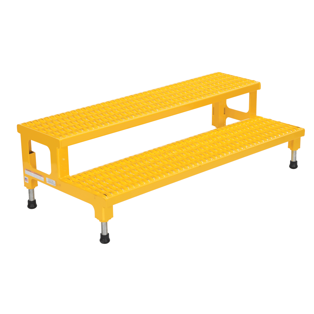 Vestil Steel Adj Step Mate Stand 2 Step 22-7/8 Inx48-1/2 Inx15-1/4 In 500 Lb. Capacity Yellow ASP-48