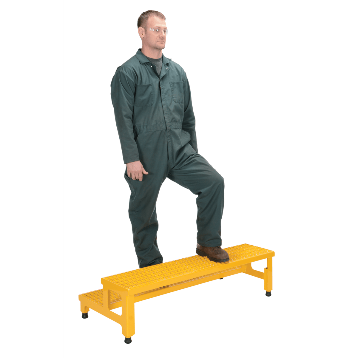 Vestil Steel Adj Step Mate Stand 2 Step 22-7/8 Inx48-1/2 Inx15-1/4 In 500 Lb. Capacity Yellow ASP-48