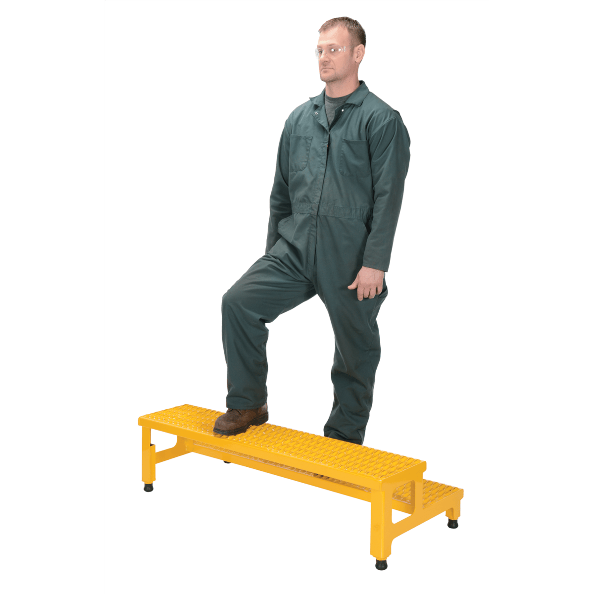 Vestil Steel Adj Step Mate Stand 2 Step 22-7/8 Inx48-1/2 Inx15-1/4 In 500 Lb. Capacity Yellow ASP-48