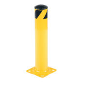 Vestil Steel Pipe Safety Bollard 24 In. x 4-1/2 In. Yellow BOL-24-4.5