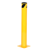 Vestil Steel Pipe Safety Bollard 36 In. x 4-1/2 In. Yellow BOL-36-4.5
