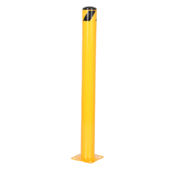 Vestil Steel Pipe Safety Bollard 42 In. x 4-1/2 In. Yellow BOL-42-4.5