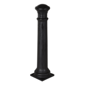 Vestil Ductile Iron Decorative Bollard 38 In. x 8 In. Black BOL-CI-38-8