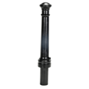 Vestil Ductile Iron Decorative Bollard 40 In. x 8 In. Black BOL-CI-40-8