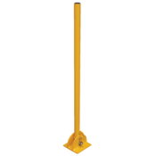 Vestil Steel Fold-Down Galvanized Bollard 42 In. Yellow BOL-FD-36-Y