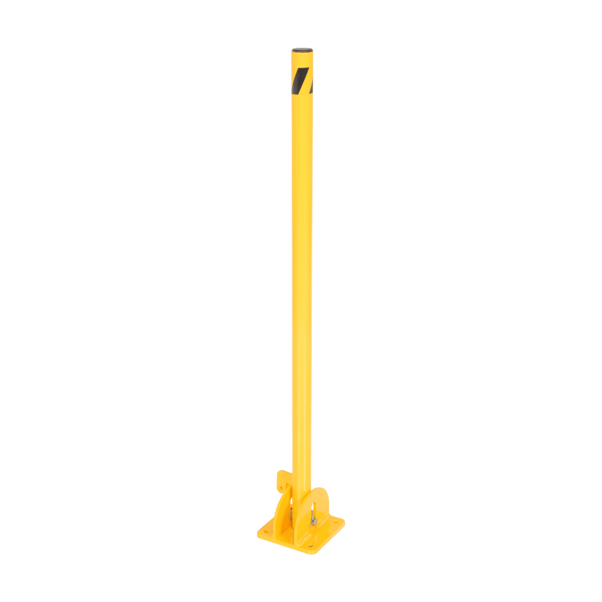 Vestil Steel Fold-Down Galvanized Bollard 42 In. Yellow BOL-FD-36-Y