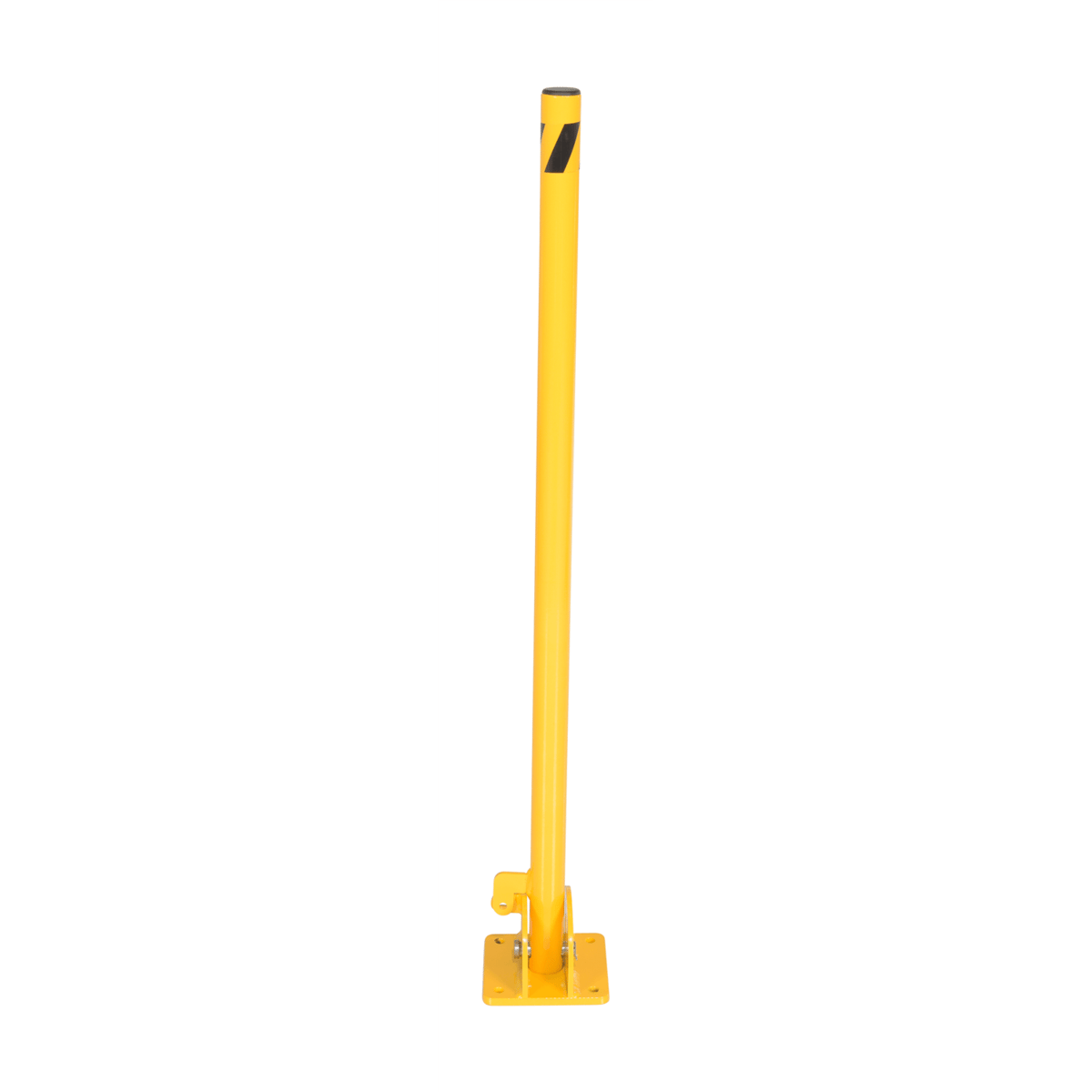 Vestil Steel Fold-Down Galvanized Bollard 42 In. Yellow BOL-FD-36-Y