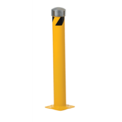 Vestil Steel Pipe Bollard w/ Removable Bolt-On Steel Cap and Slots 36Inx4-1/2InYellow BOL-JKS-36-4.5