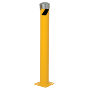 Vestil Steel Pipe Bollard w/ Removable Bolt-On Steel Cap and Slots 42Inx4-1/2InYellow BOL-JKS-42-4.5