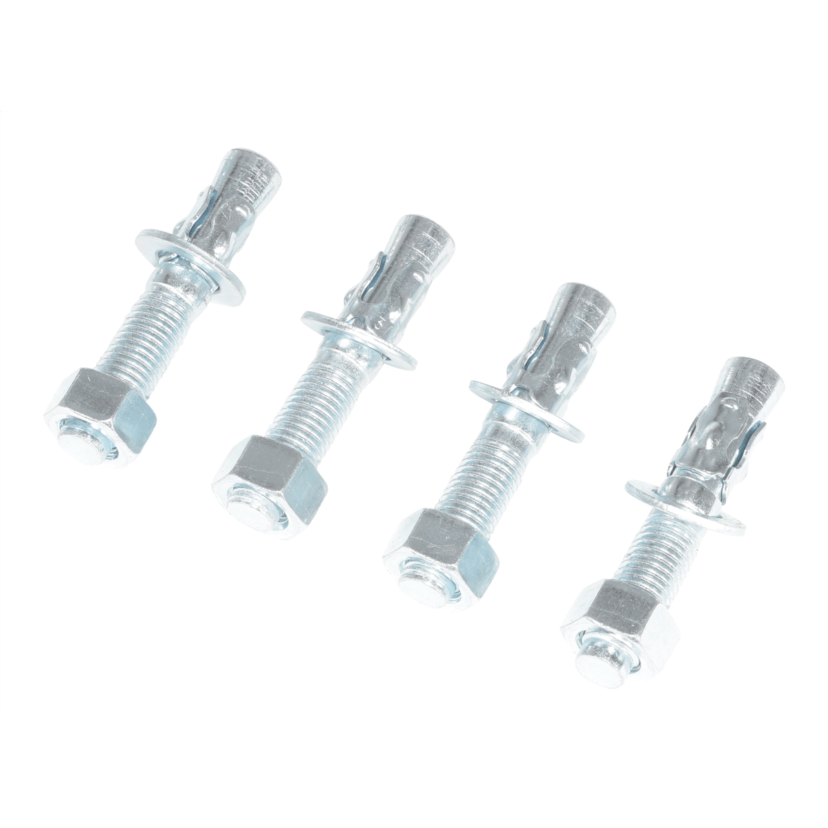 Vestil Steel Concrete Sleeve Anchor Bolt 4 Pack 3/4 In. x 4 In. Silver AS-344-4PK
