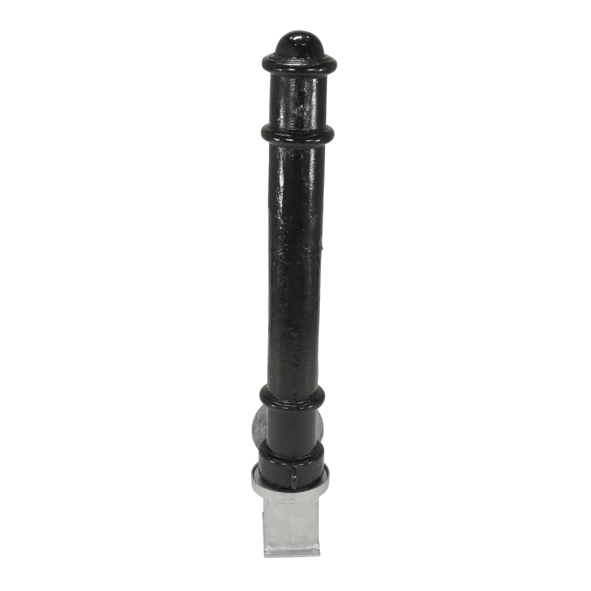 Vestil Steel Underground Removable Ornamental Bollard 40 In. Black BOL-OR-40-BK