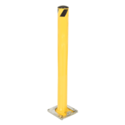 Vestil Steel Surface Mounted Removable Pipe Safety Bollard 48 In. x 4-1/2 In. Yellow BOL-RF-48-4.5