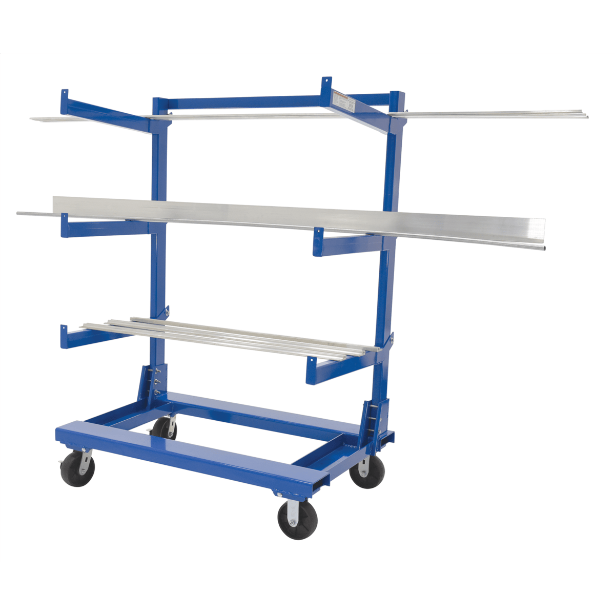 Vestil Steel Portable Cantilever Cart 30 In. x 48 In. 2000 Lb. Capacity Blue CANT-3048
