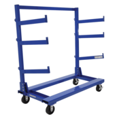 Vestil Steel Portable Cantilever Cart 30 In. x 60 In. 2000 Lb. Capacity Blue CANT-3060