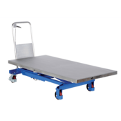 Vestil Steel Hydraulic Single Scissor Cart 31-1/2 In. x 63 In. 1000 Lb. Blue/Silver CART-1000-LD