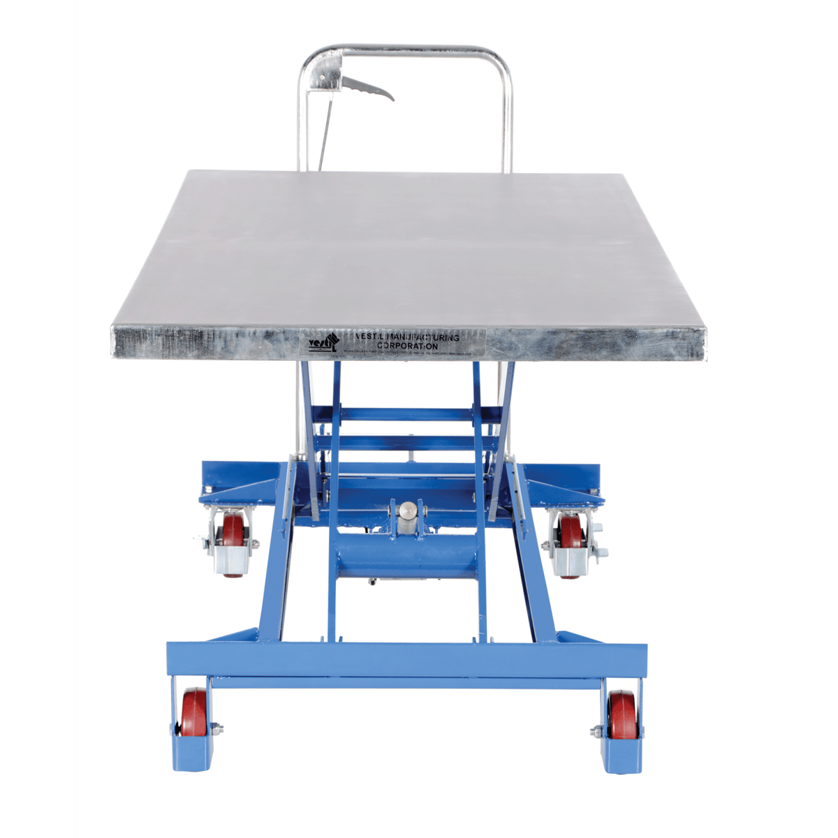 Vestil Steel Hydraulic Single Scissor Cart 31-1/2 In. x 63 In. 1000 Lb. Blue/Silver CART-1000-LD