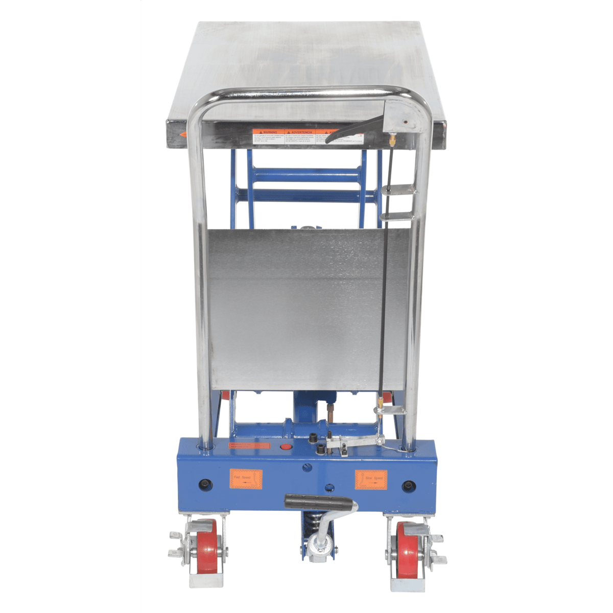 Vestil Steel Hydraulic Elevating Single Scissor Cart 32Inx19-3/4In 1000 Lb. Silver/Blue CART-1000-TS