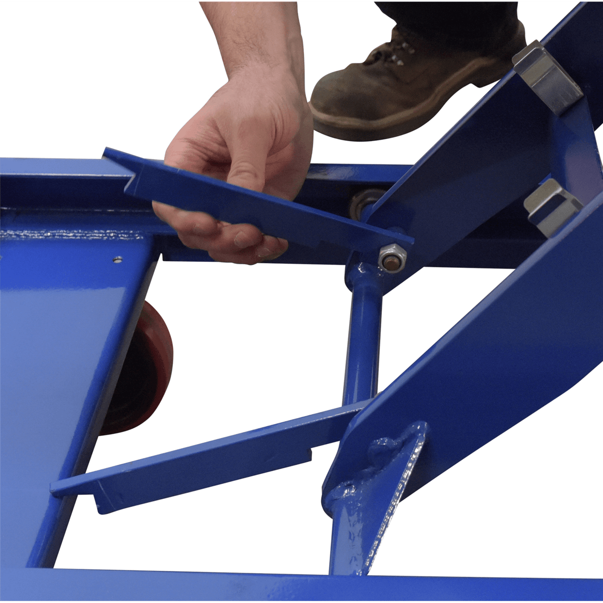 Vestil Steel Hydraulic Elevating Single Scissor Cart 32Inx19-3/4In 1000 Lb. Silver/Blue CART-1000-TS