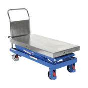 Vestil Steel Hydraulic Elevating Cart 47-1/2 In. x 24 In. 1500 Lb. Capacity Blue CART-1500-D-TS