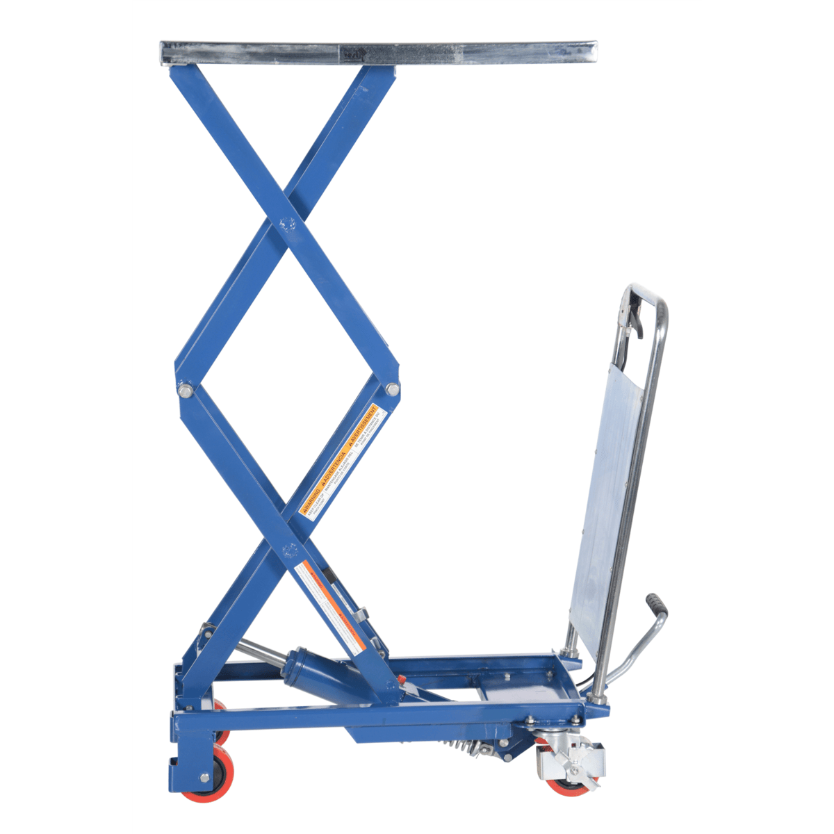 Vestil Steel Double Scissor Steel Cart with Foot Pump 17-1/2 In. x 27 In. 220 Lb. Silver CART-200-D