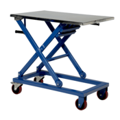 Vestil Steel Mechanical Scissor Cart 37 In. x 23-1/2 In. 660 Lb. Capacity Blue/Silver CART-660-M