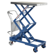 Vestil Partially SS Double Scissor Hydraulic Elevating Cart 32-1/2Inx20In 800Lb Silver CART-800-D-TS