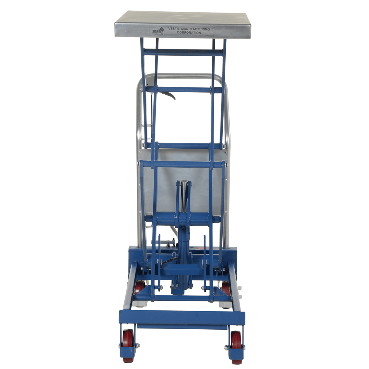 Vestil Partially SS Double Scissor Hydraulic Elevating Cart 32-1/2Inx20In 800Lb Silver CART-800-D-TS