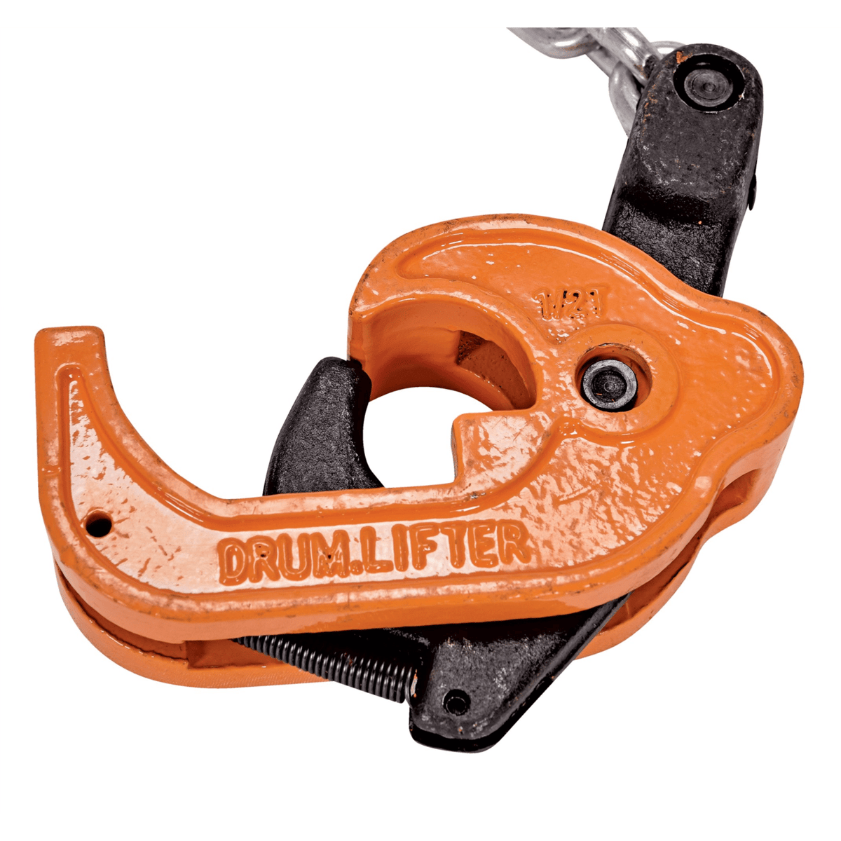 Vestil Steel Chain Drum Lifter 2000 Capacity Orange/Silver CDL-2000