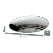 Vestil Acrylic Convex Indoor Mirror 30 In. Width Silver CNVX-30
