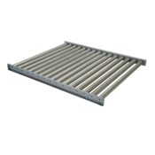 Vestil Steel Gravity Roller Conveyor 52 In. x 60 In. 5000 Capacity Silver CONV-52-5-2-3L-Z