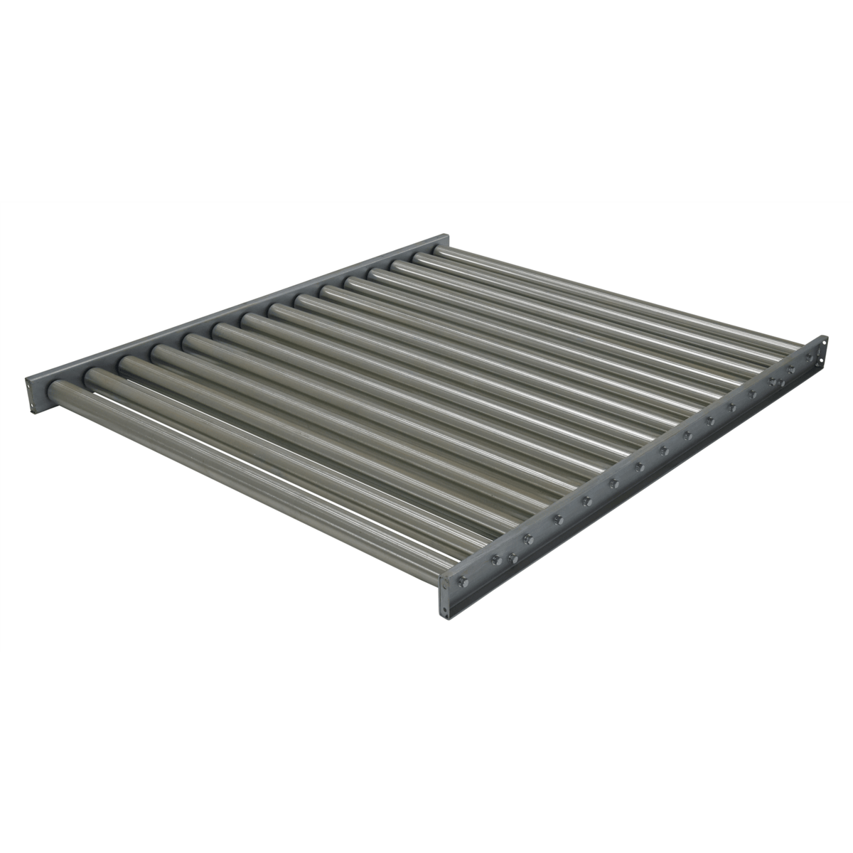 Vestil Steel Gravity Roller Conveyor 52 In. x 60 In. 5000 Capacity Silver CONV-52-5-2-3L-Z
